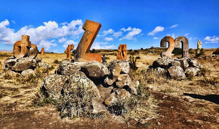 SAGHMOSAVANK, HOVHANNAVANK, MUGHNI, ARMENIAN ALPHABET MONUMENT